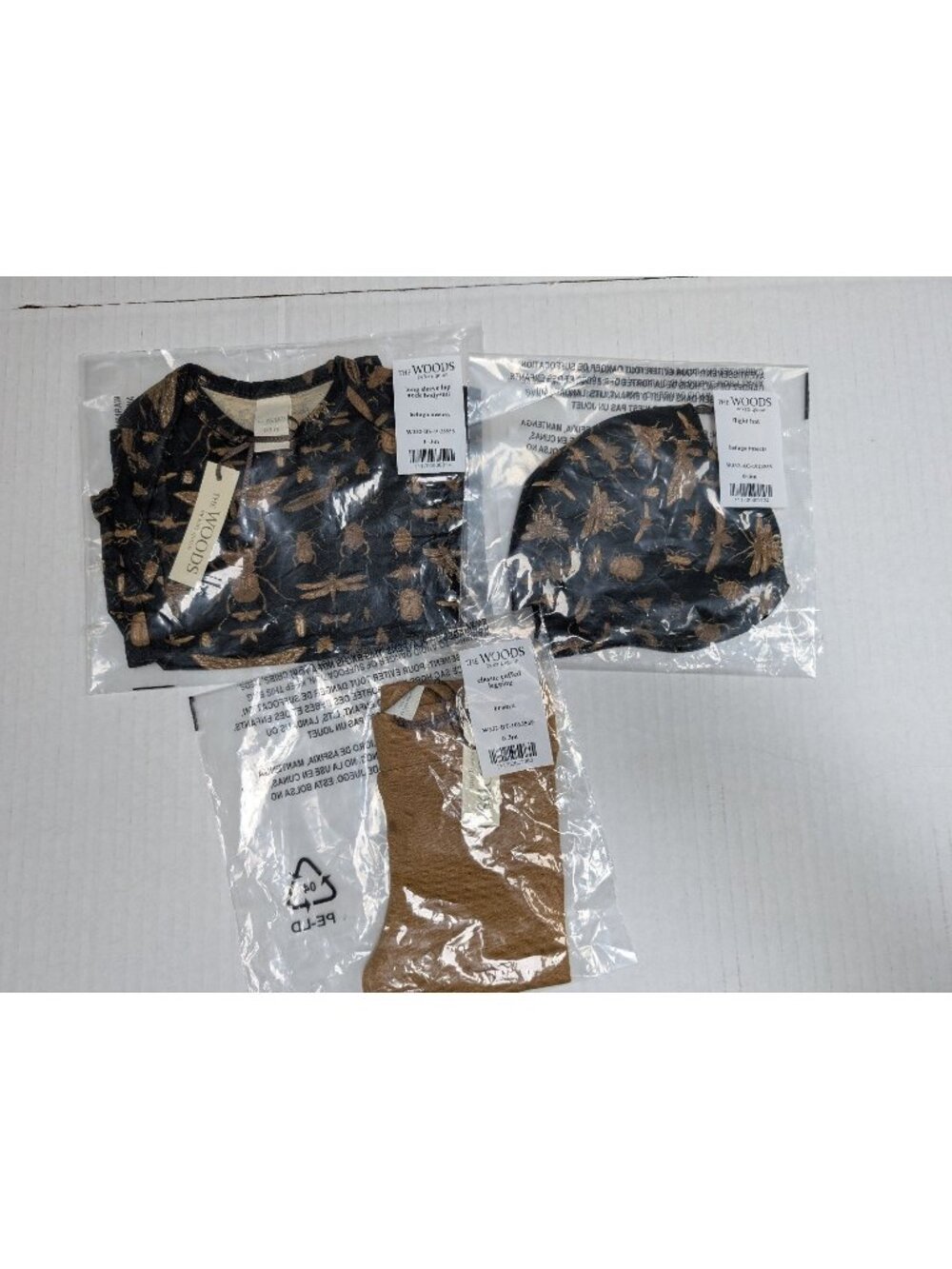 Kate Quinn Woods Modal Beluga Insects Outfit Bodysuit Flight Hat Leggings 0-3